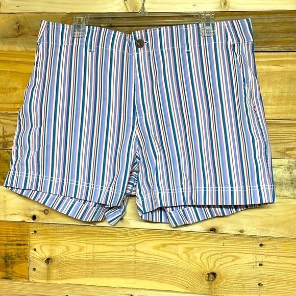 GAP size 14 multiple color stripes high waisted 4.5” shorts - Picture 1 of 8